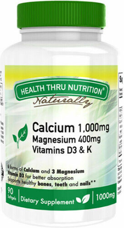 Calcium 1000 mg Magnesium 400 mg with Vitamin D&K 90 softgel
